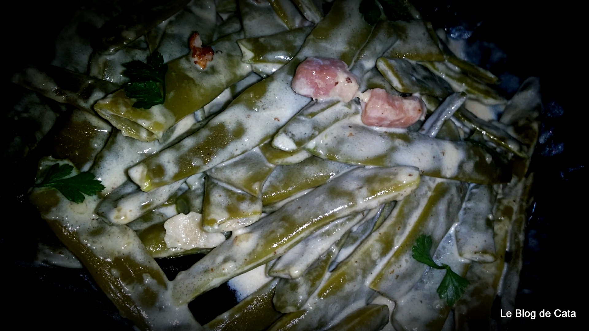 Fasole pastai carbonara