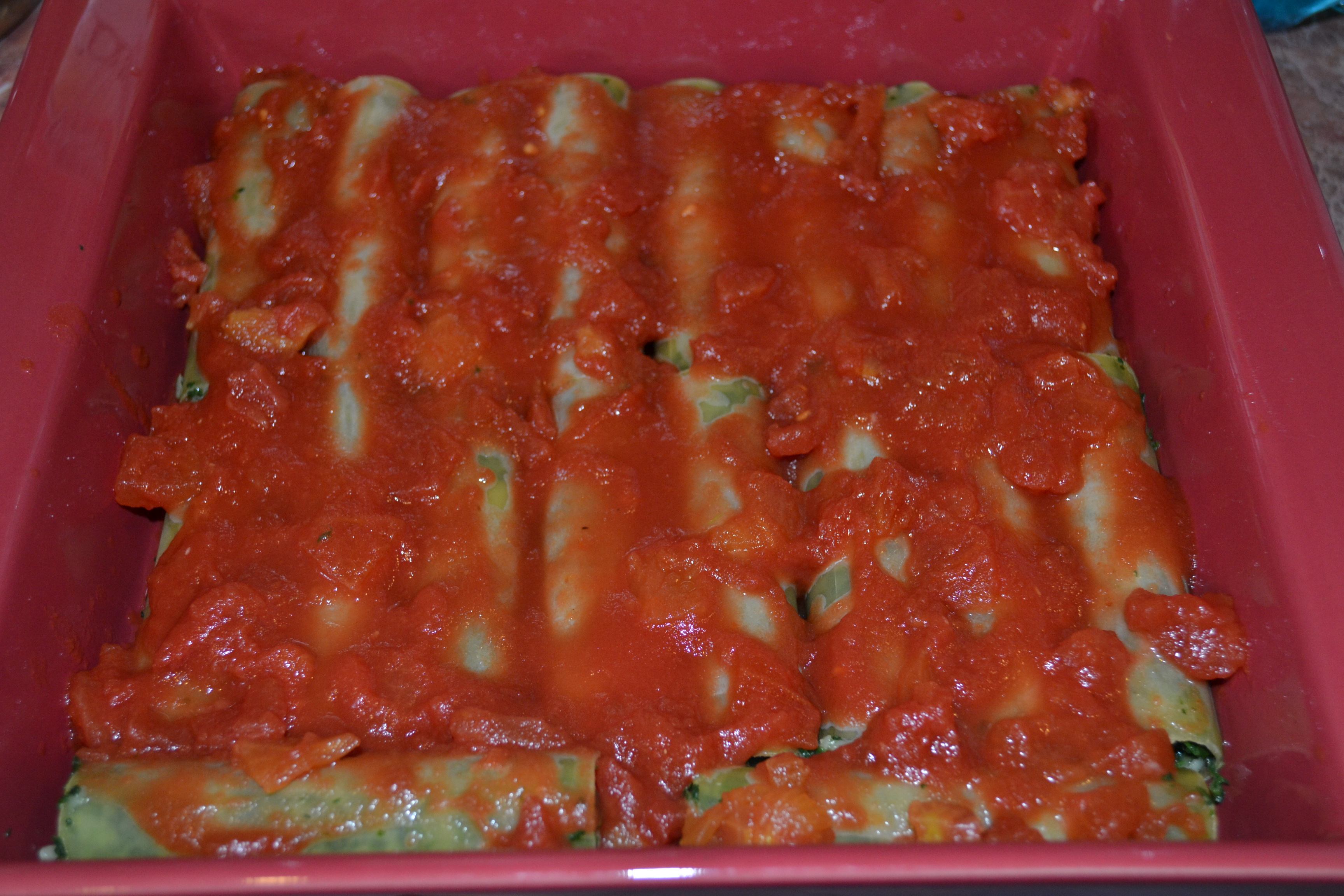 Cannelloni cu spanac si cascaval