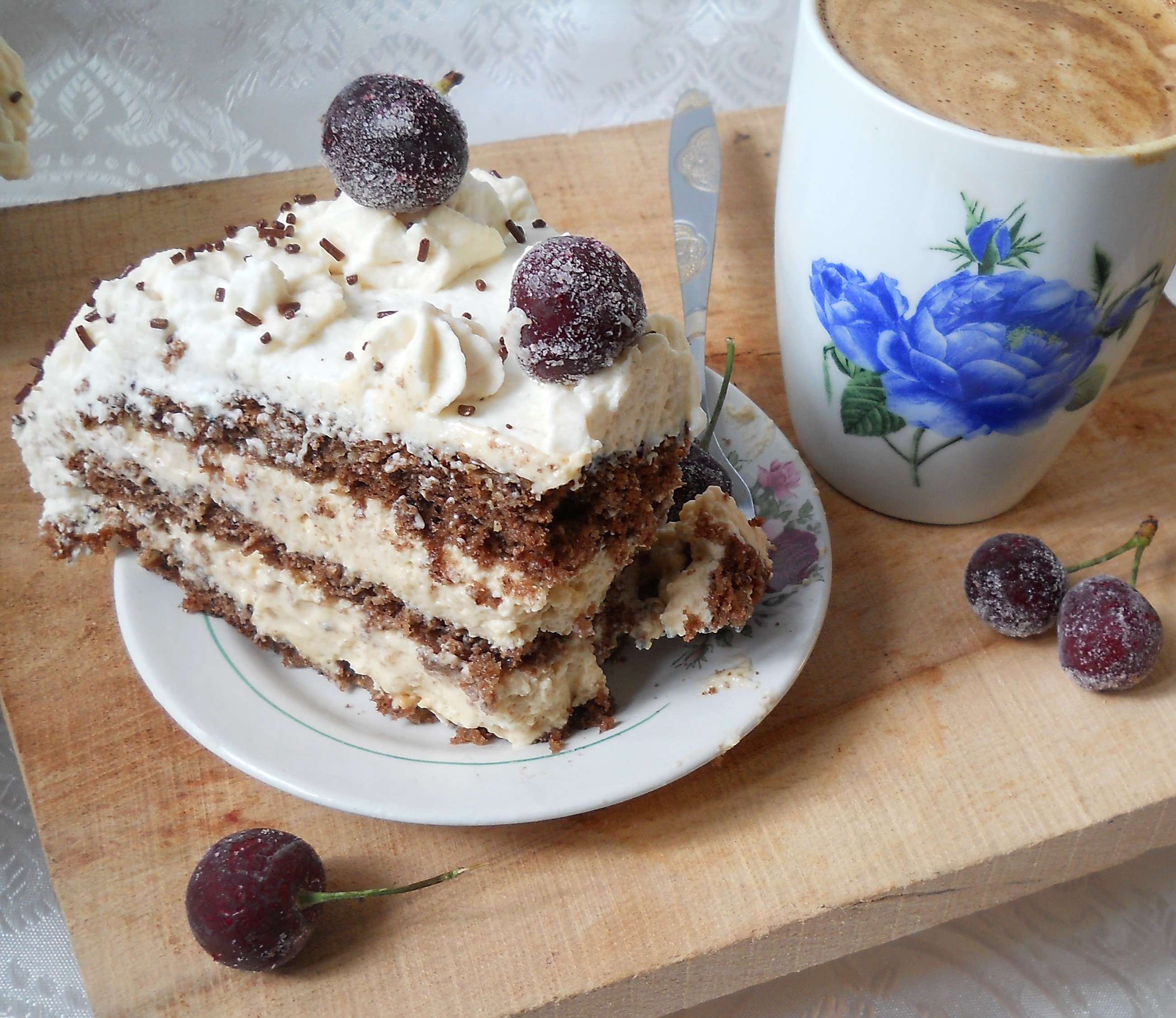 Desert tort cu mascarpone si dulce de leche