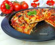 Pizza cu aluat nedospit, sunca, legume si ciuperci-10