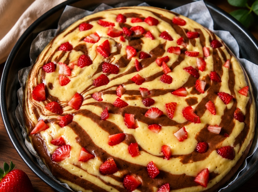 Desert pandispan cu capsune