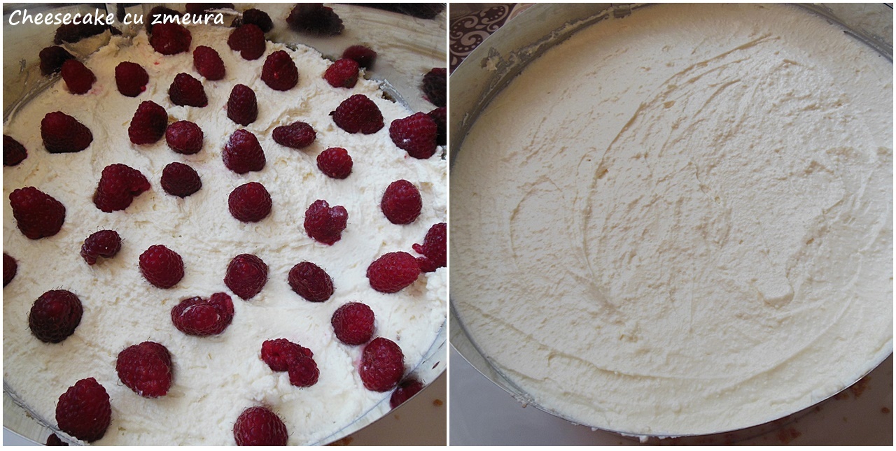 Desert cheesecake cu zmeura