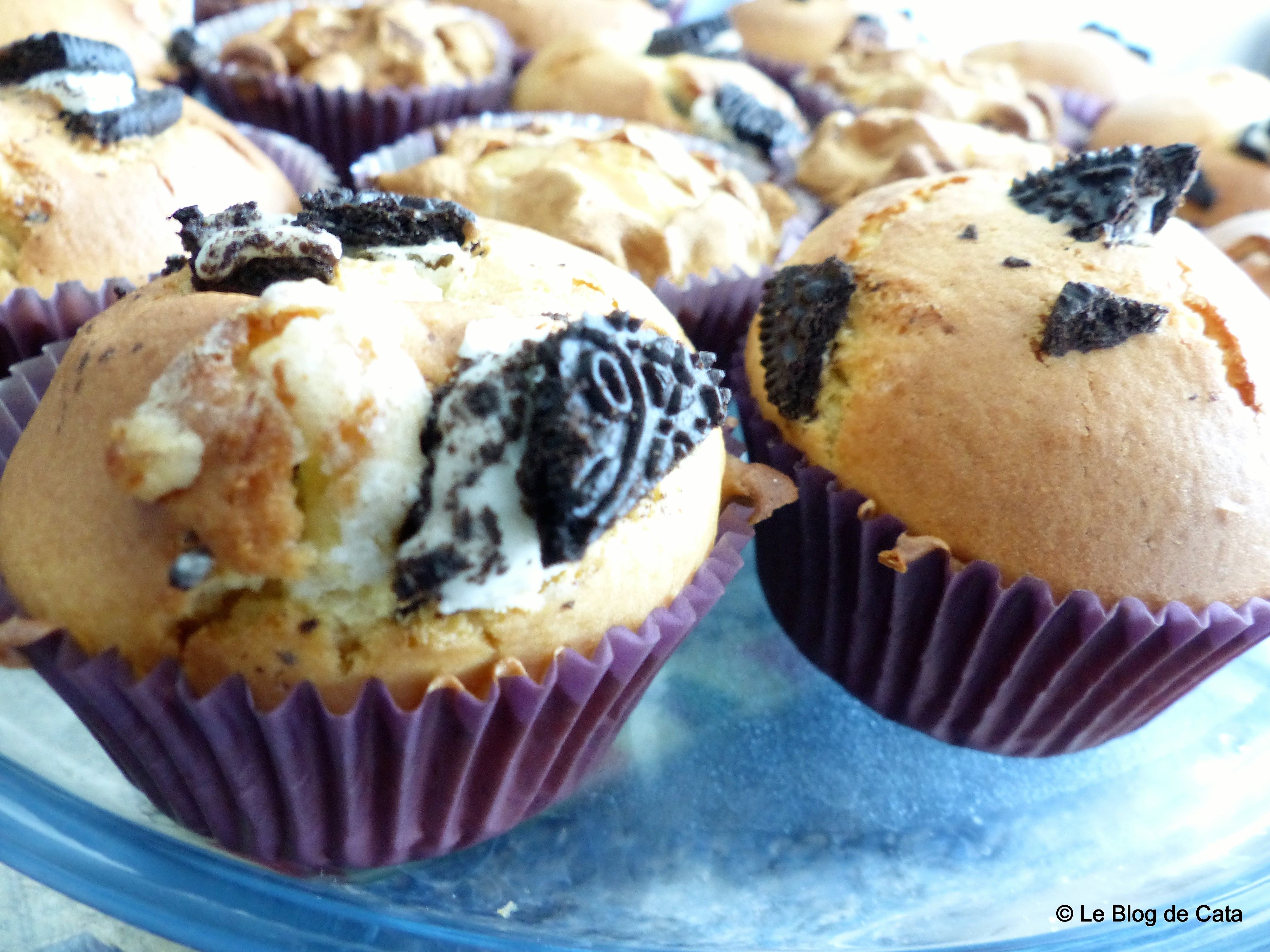 Desert muffins cu biscuiti Oreo