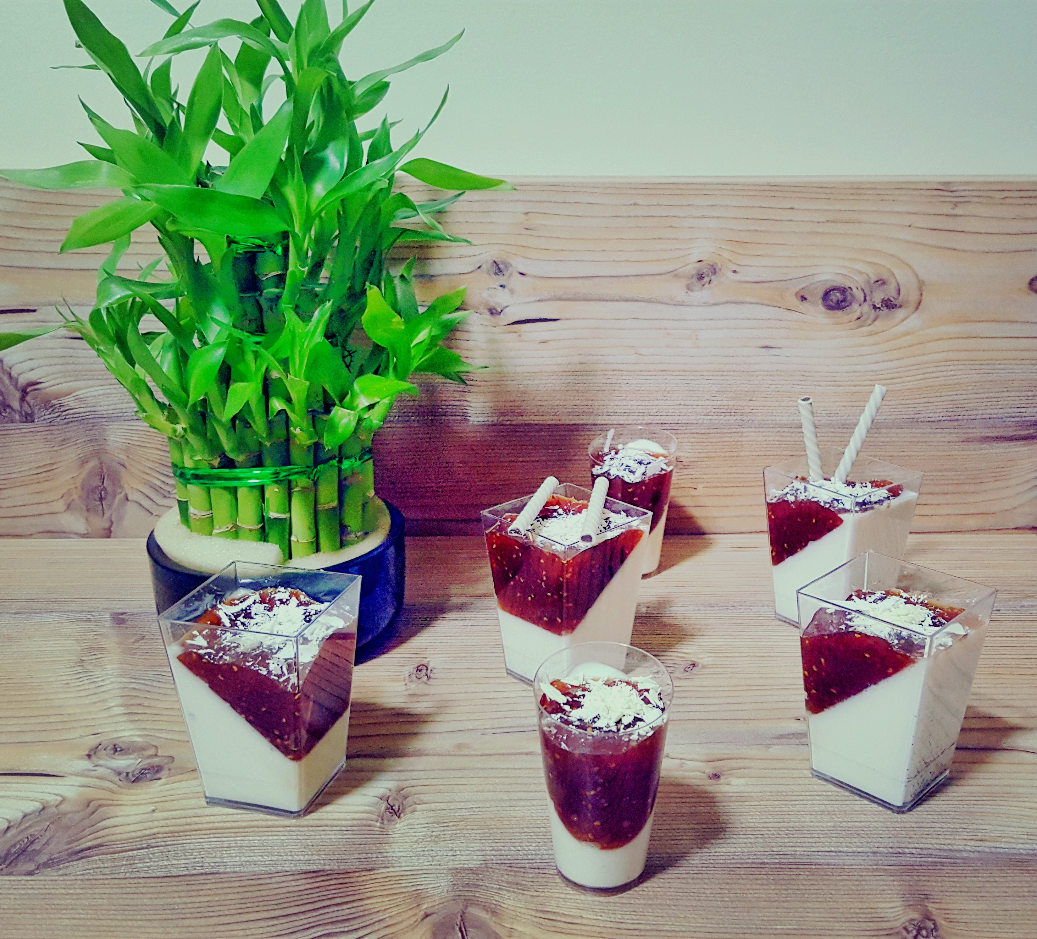 Desert Panna Cotta cu vanilie si gem