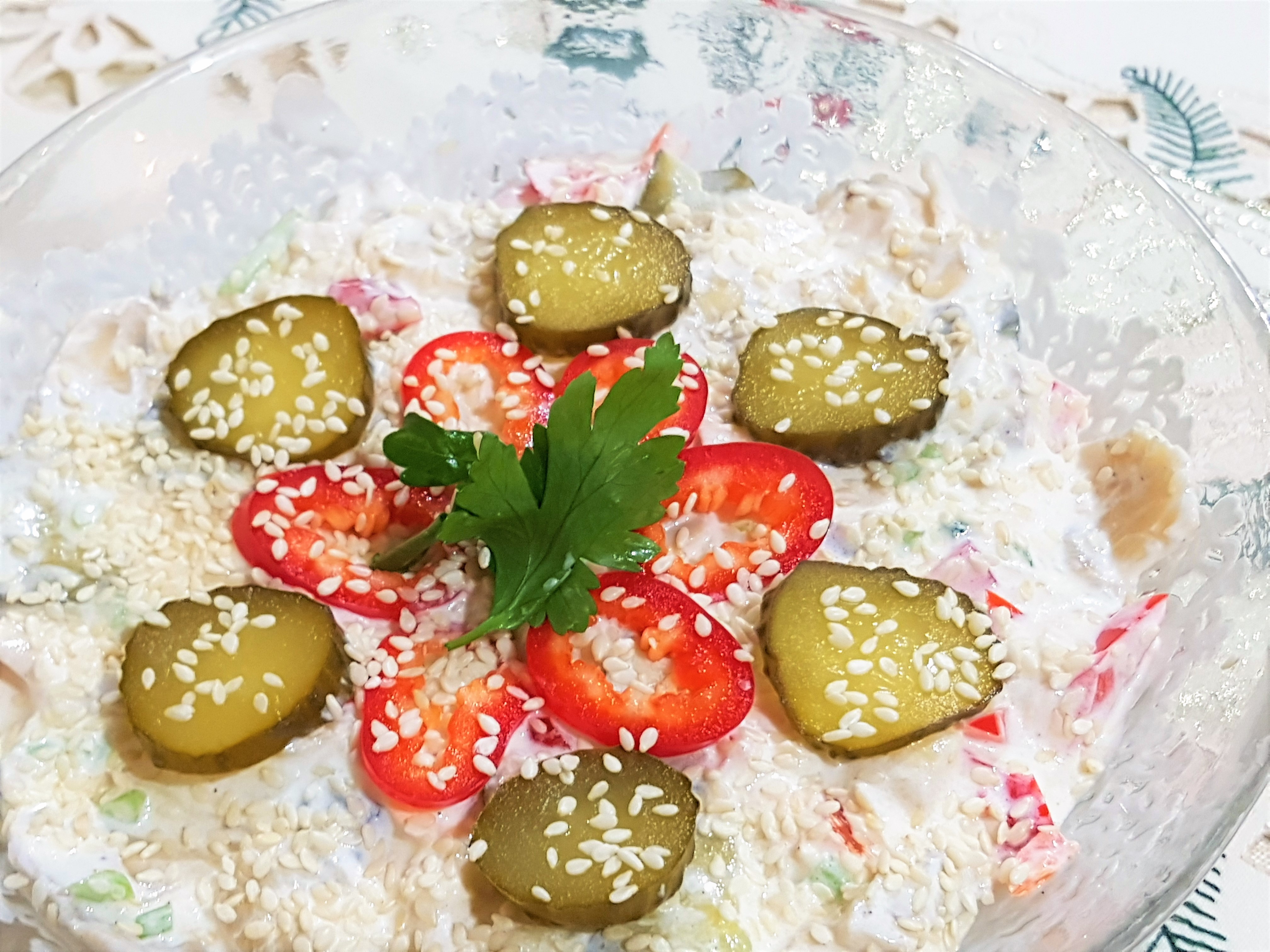 Salata de ciuperci cu pui si susan