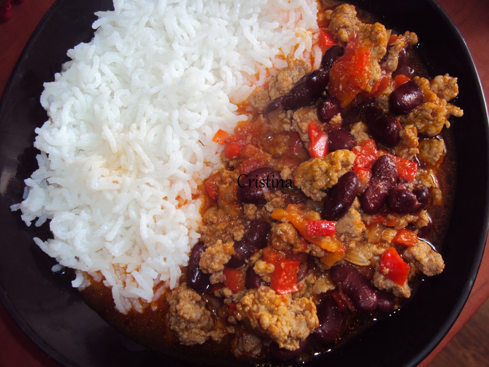 Chili con carne si orez