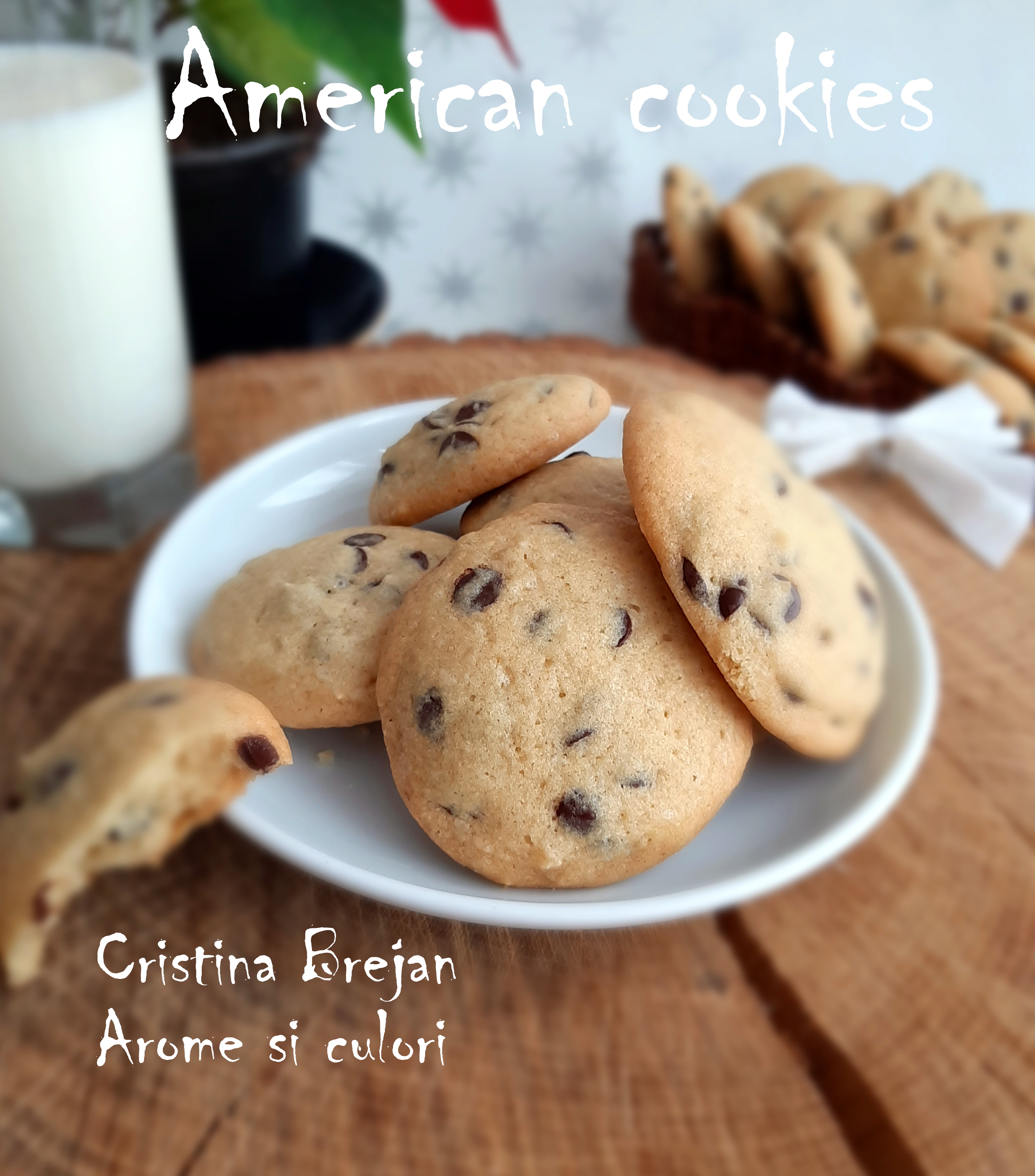Desert American chocolate chip cookies