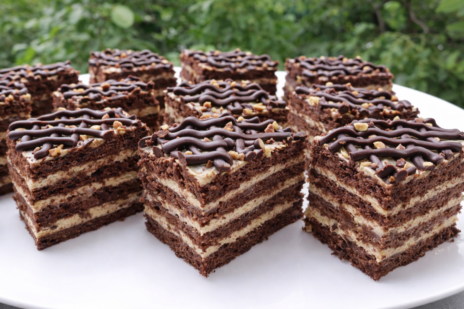 Desert foi cu miere, cacao si crema caramel
