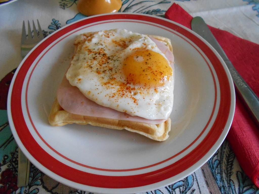 Aperitiv gofre Croque Monsieur