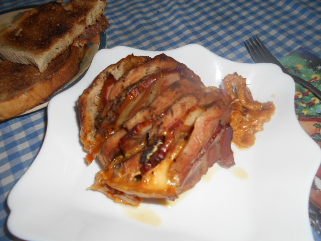 Cotlet de porc cu bacon la slow cooker