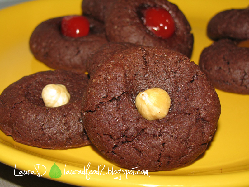 Thumbprint chocolate cookies