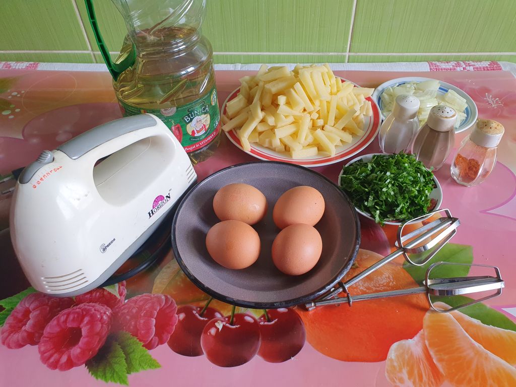 Tortilla cu cartofi si ceapa, la tigaie - Reteta gustoasa de omleta spaniola