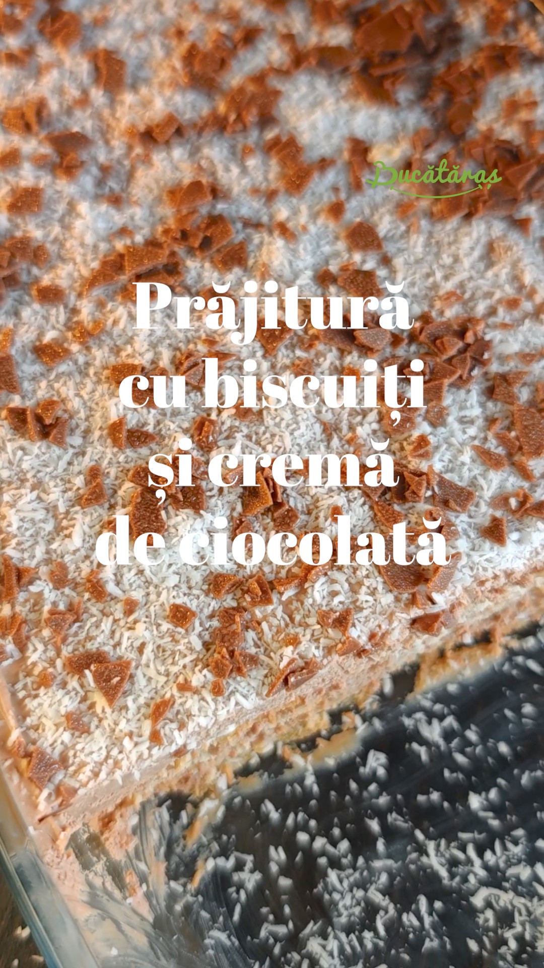 Prăjitură cu cremă de ciocolată și biscuiți - Rețeta delicioasă fără coacere