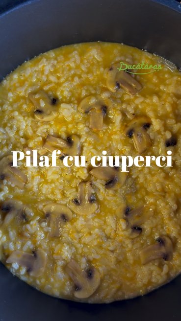 Pilaf gustos cu ciuperci - Rețeta simplă de post
