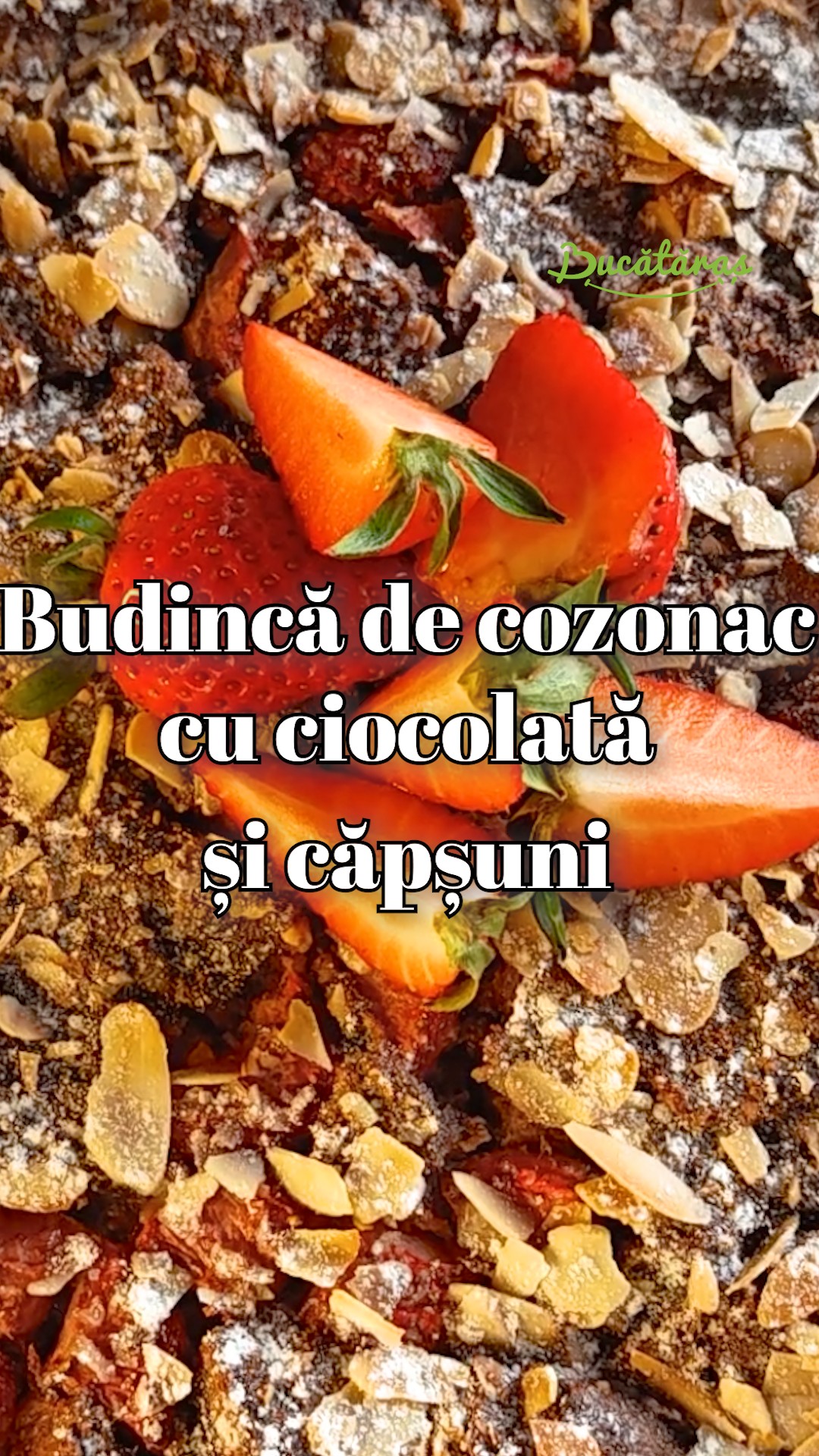 Budincă de cozonac cu căpșuni - Desert rapid și delicios